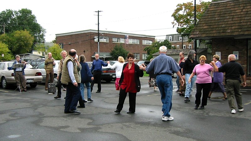 Dancing in the car park at Hudson