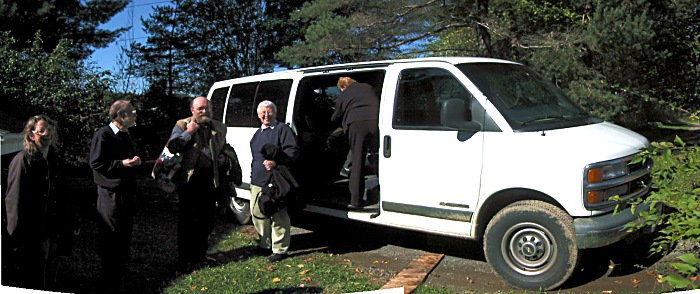 Kathy, Ted, Tim, Janet & Chris getting into the minivan